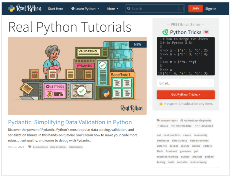 real python tutorials